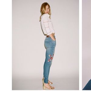 Express Floral High Rise Skinny Jeans